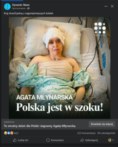 Fake reklama Agata Młynarska